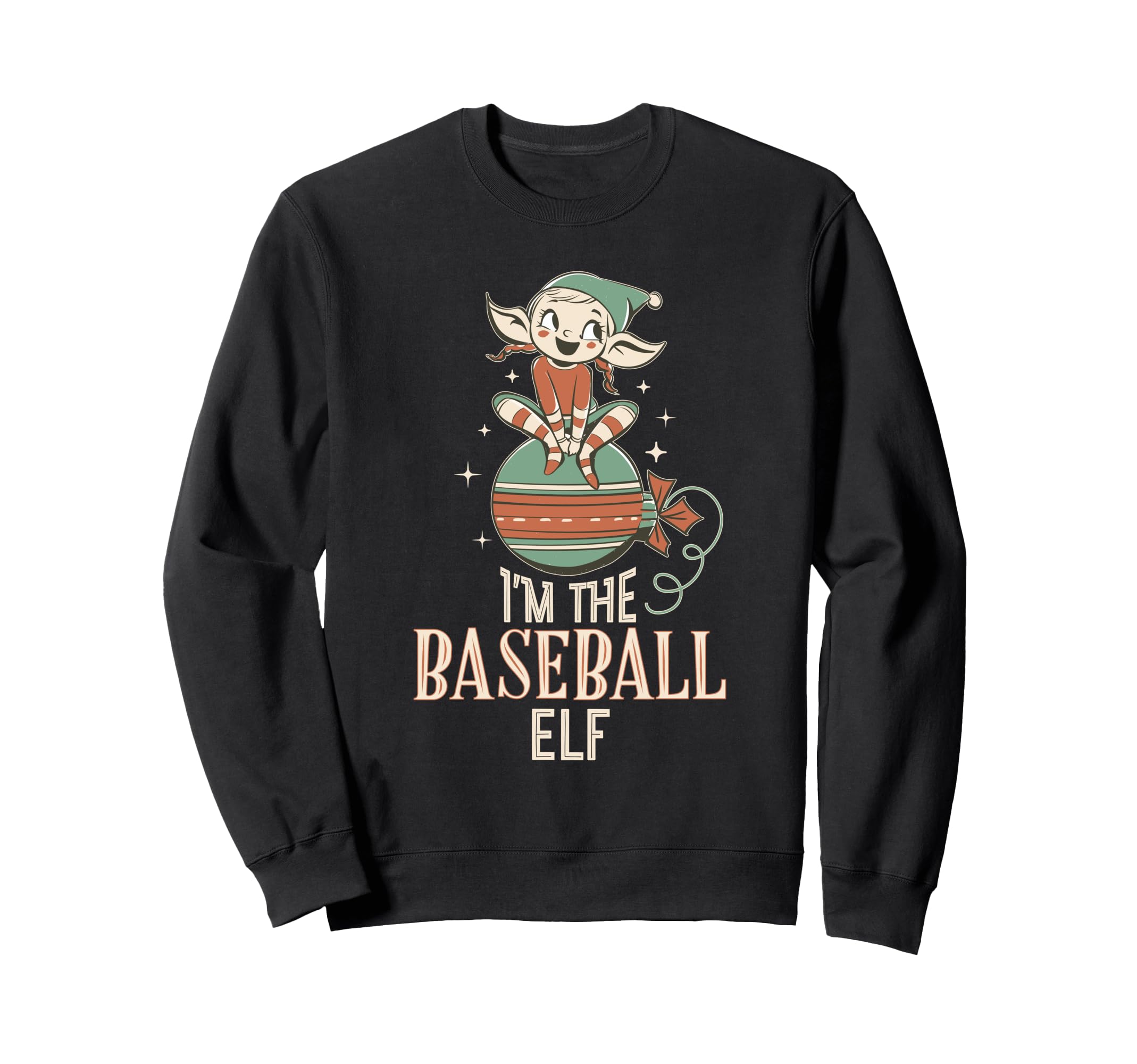 Im Baseball Elf Matching Family Sweatshirt - Minimalist Print Men Women - T-Shirt, Sweatshirt, Hoodie
