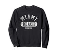 College Miami Beach Distressed Sweatshirt - Novelty Apparel for Adults - T-Shirt, Sweatshirt, Hoodie