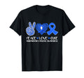 Peace Love Cure Huntingtons Disease T-Shirt - Unique Graphic for Adults - T-Shirt, Sweatshirt, Hoodie