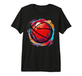 Colorful Basketball Ball Basketball T-Shirt - Unique Graphic for Adults - T-Shirt, Sweatshirt, Hoodie