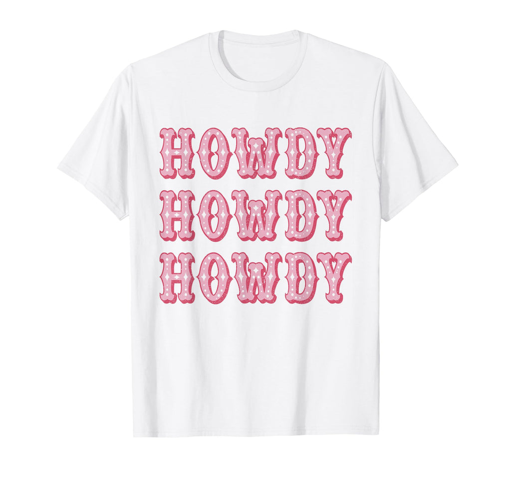 White Howdy Rodeo Western Country T-Shirt - Custom Art Print Unisex - T-Shirt, Sweatshirt, Hoodie