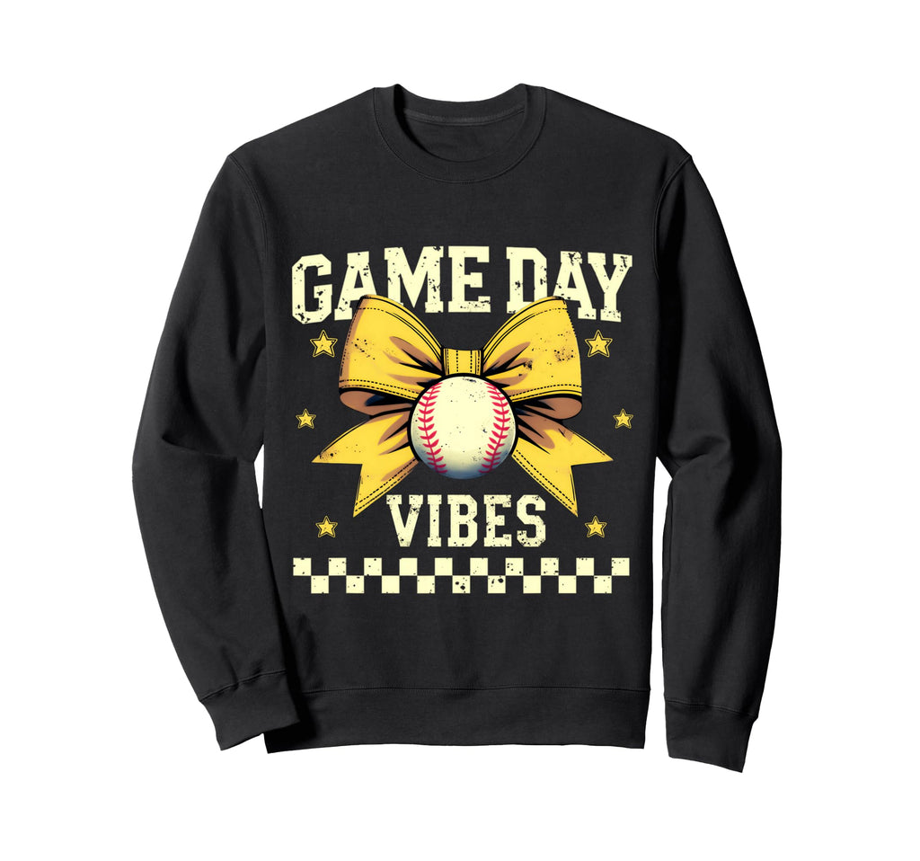 Game Day Vibes Coquette Bow Sweatshirt - Casual Everyday Wear Unisex - T-Shirt, Sweatshirt, Hoodie