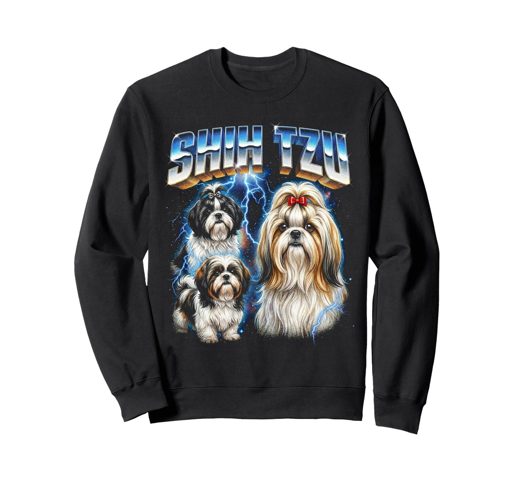 Shih Tzu 80S Dog Lover Funny Sweatshirt - Casual Everyday Wear for Adults - T-Shirt, Sweatshirt, Hoodie
