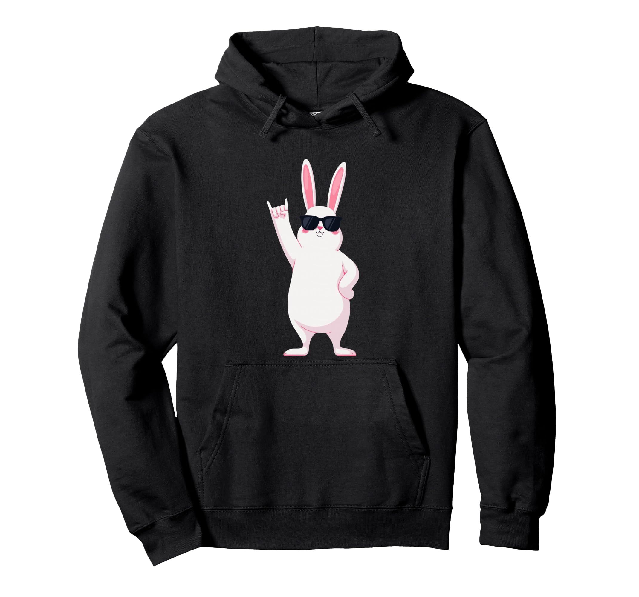 Rabbit Rock Bunny Lover Funny Animal Hoodie - Novelty Apparel for Adults - T-Shirt, Sweatshirt, Hoodie