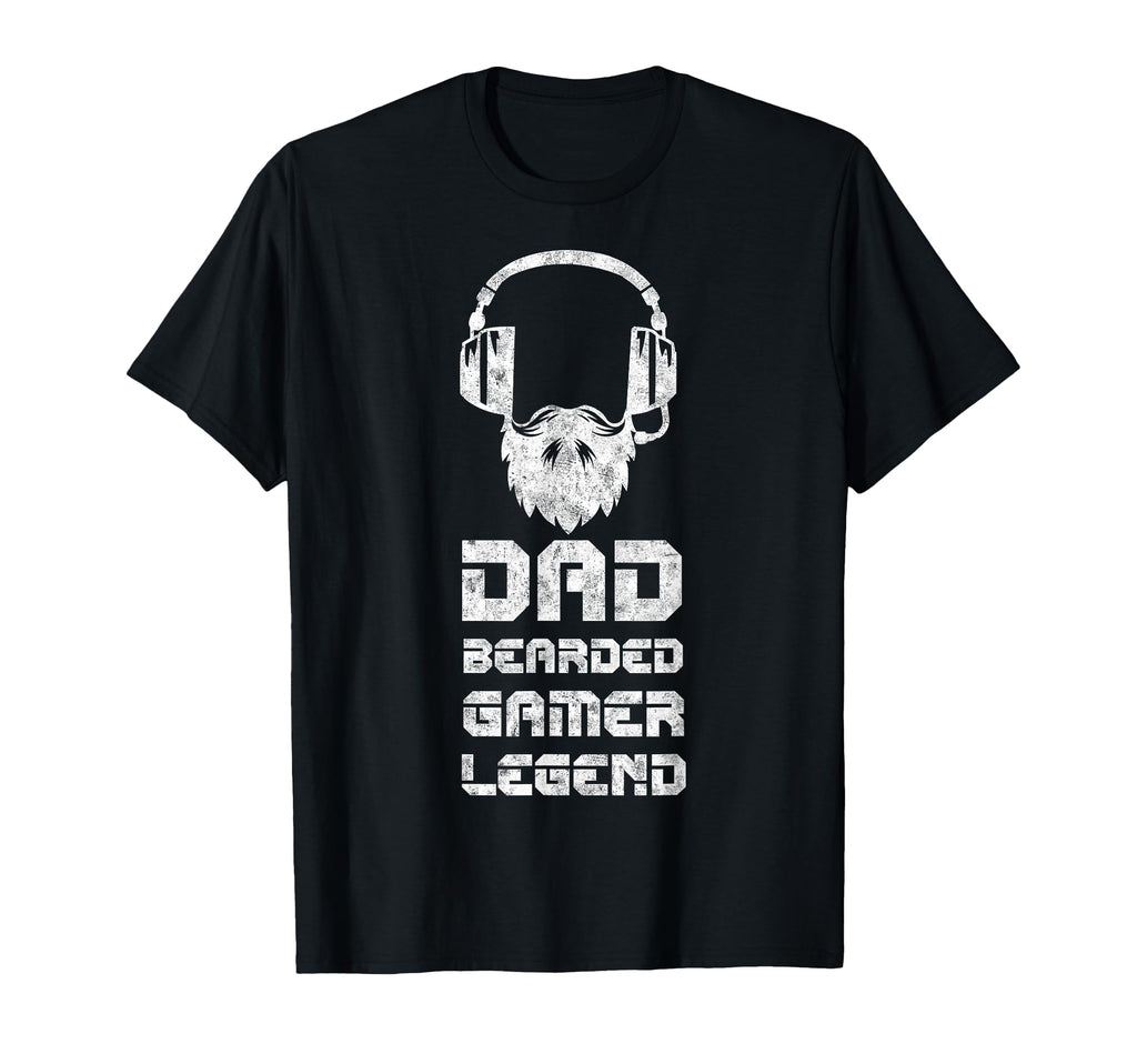 Dad Bearded Gamer Fathers Day Bearded T-Shirt - Novelty Apparel Unisex - T-Shirt, Sweatshirt, Hoodie