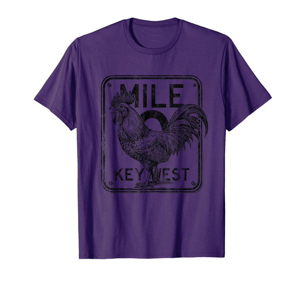 Key West Florida Chicken Mile 0 Rooster T-Shirt - Aesthetic Graphic Unisex - T-Shirt, Sweatshirt, Hoodie