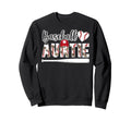 Baseball Auntie Leopard Baseball Sweatshirt - Aesthetic Graphic Men Women - T-Shirt, Sweatshirt, Hoodie