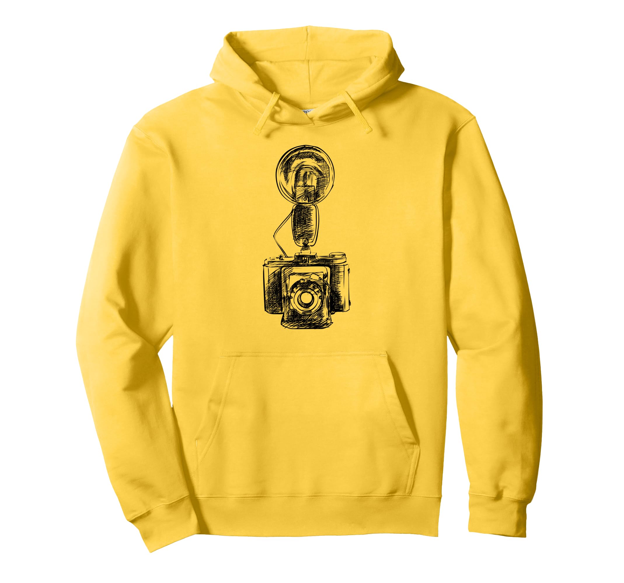 Photography Lovers Camera Sketch Hoodie - Casual Everyday Wear Men Women - T-Shirt, Sweatshirt, Hoodie