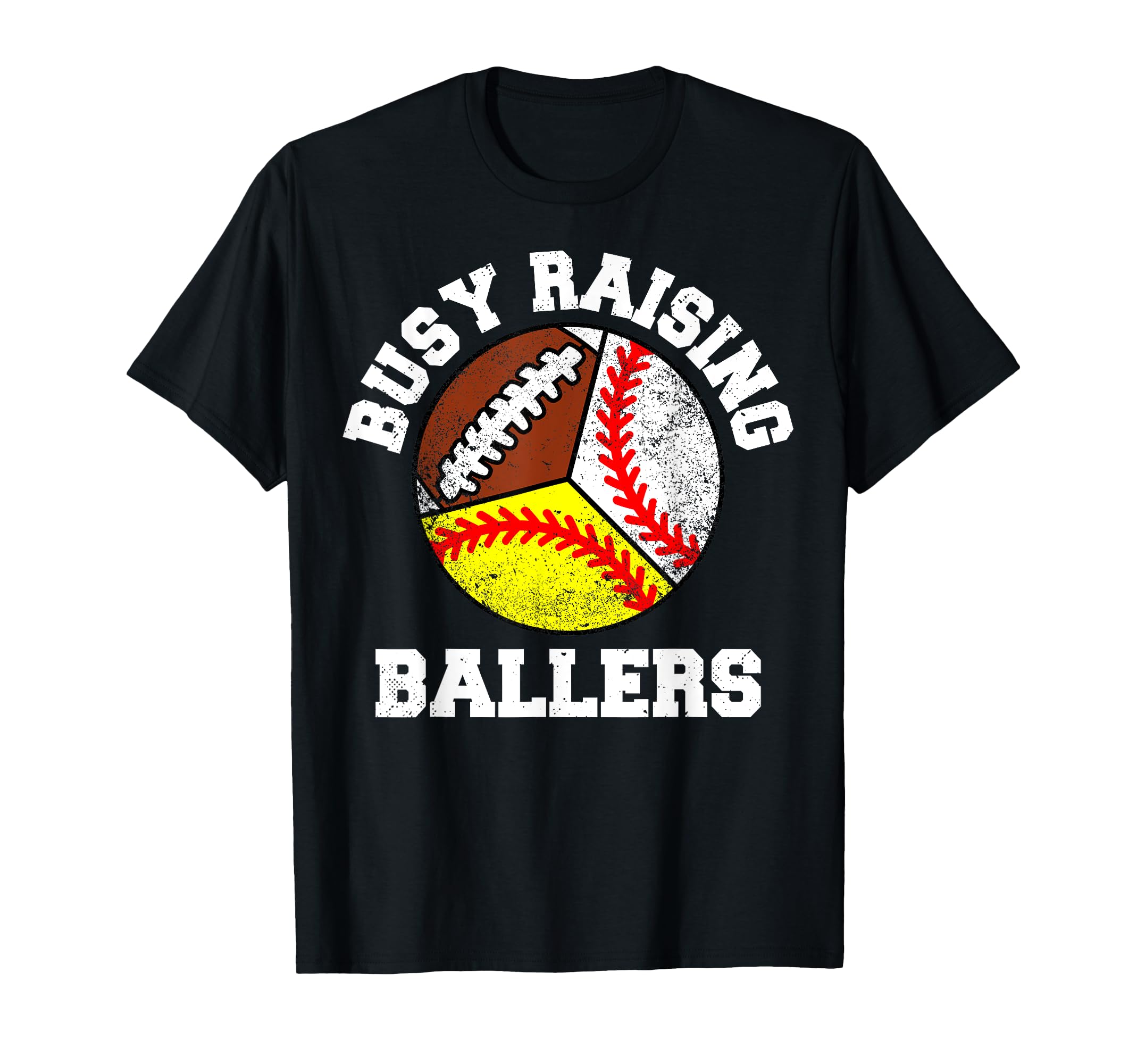 Busy Raising Ballers Funny Baseball T-Shirt - Custom Art Print for Adults - T-Shirt, Sweatshirt, Hoodie