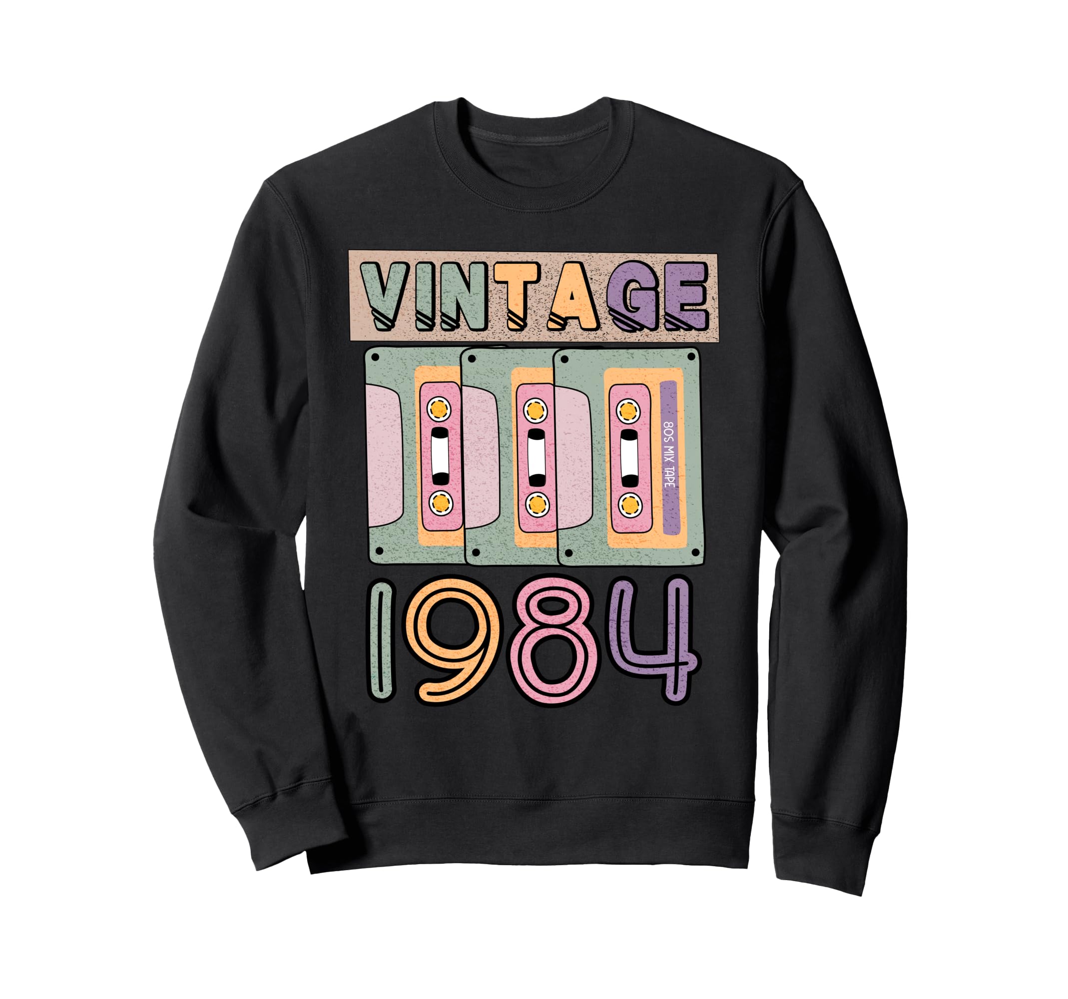 40Th Birthday 1984 Music Cassette Sweatshirt - Minimalist Print for Adults - T-Shirt, Sweatshirt, Hoodie