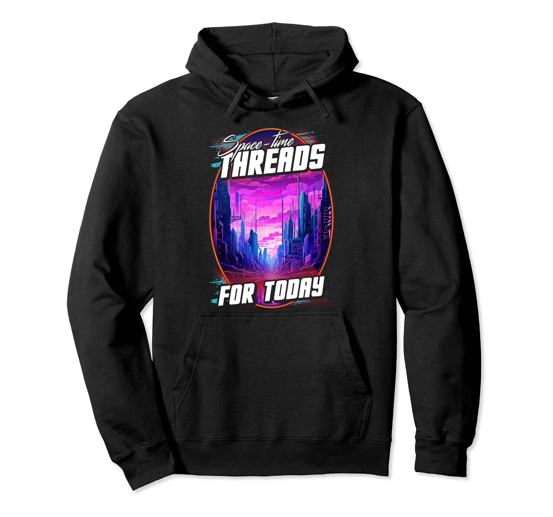 Spacetime Aesthetic Cyber Futurism Hoodie - Novelty Apparel for Adults - T-Shirt, Sweatshirt, Hoodie