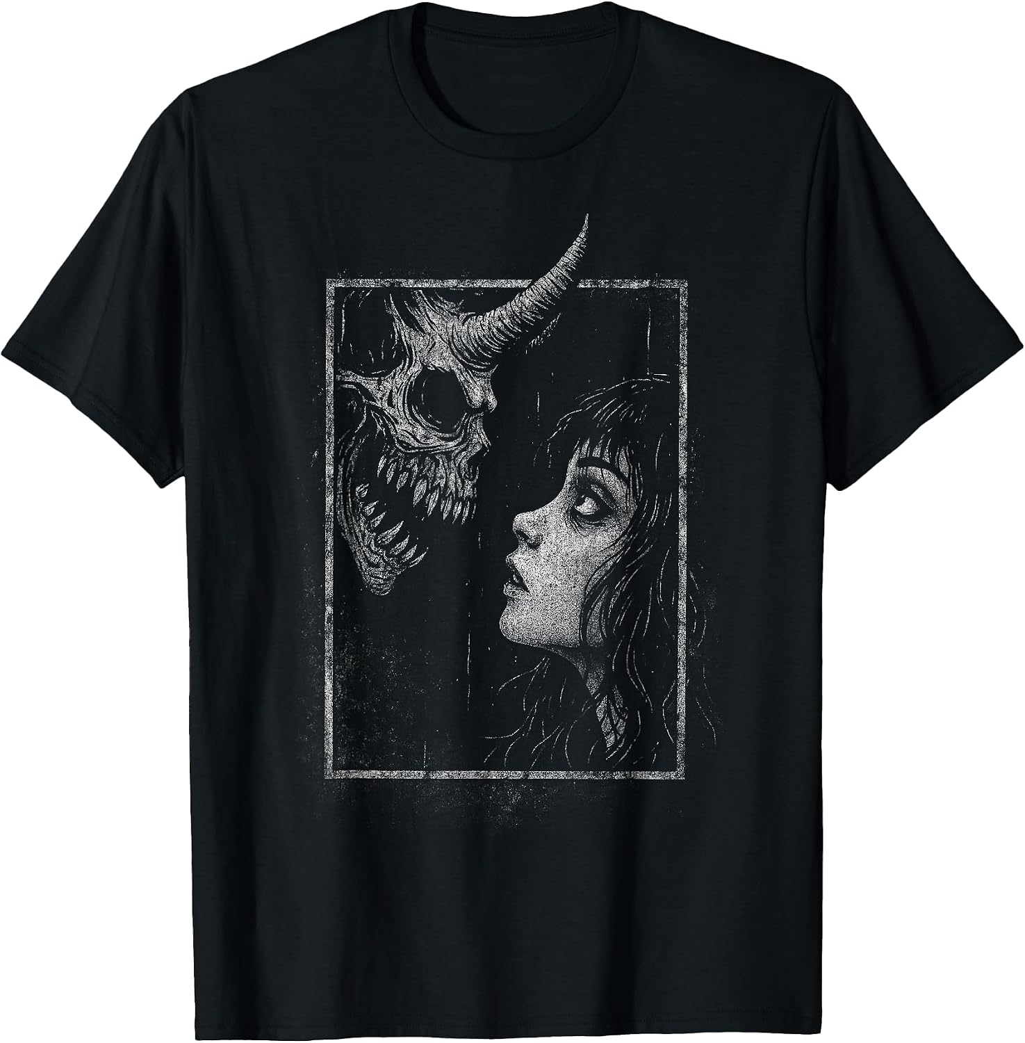 Horror Creepy Demon Alt Goth Alternative Aesthetic - Adult & Kids T-Shirts, Sweatshirts & Hoodies apparel design preview 1
