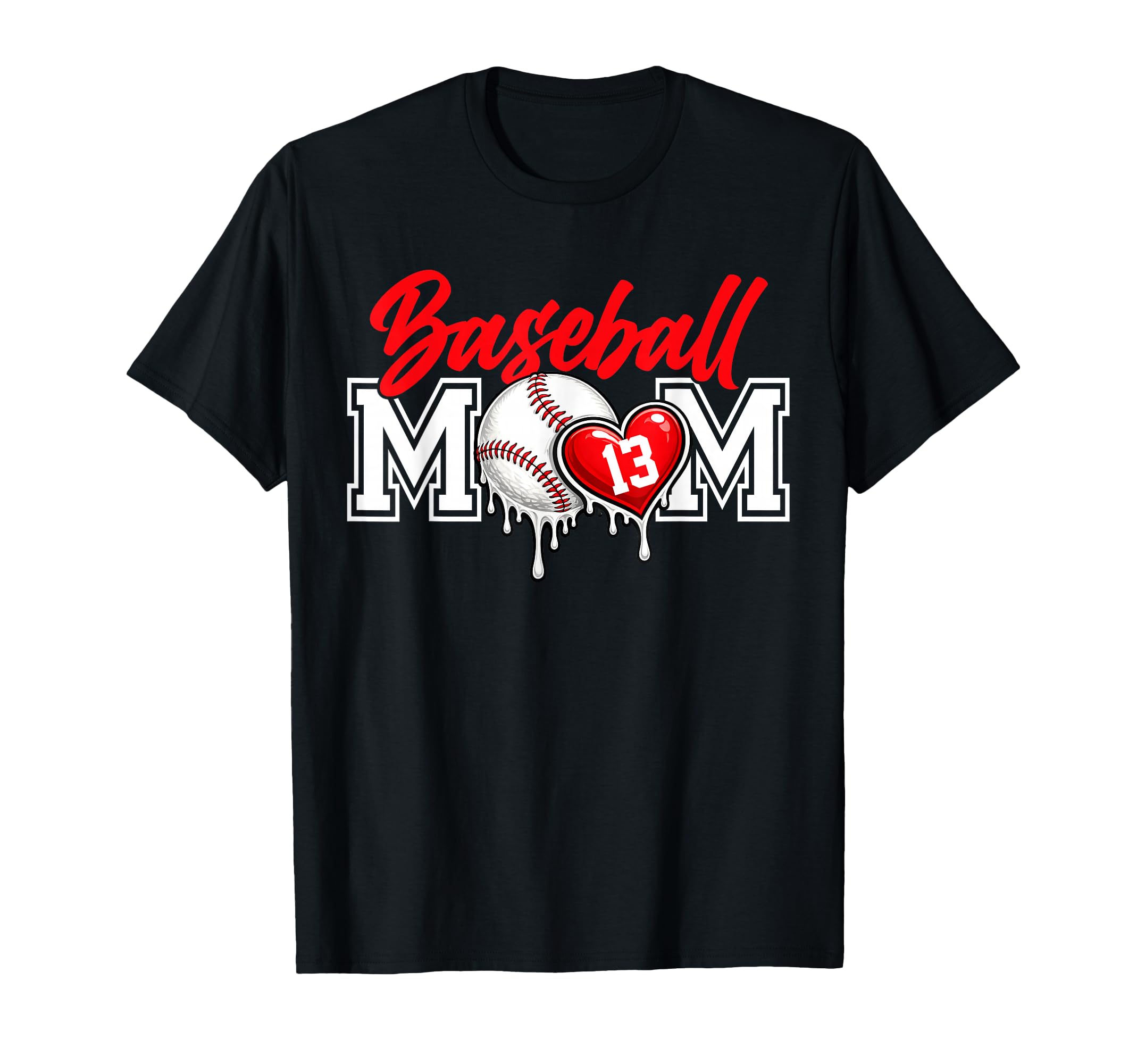 Personalized Proud Mom Jersey Number 13 T-Shirt - Streetwear Style Unisex - T-Shirt, Sweatshirt, Hoodie