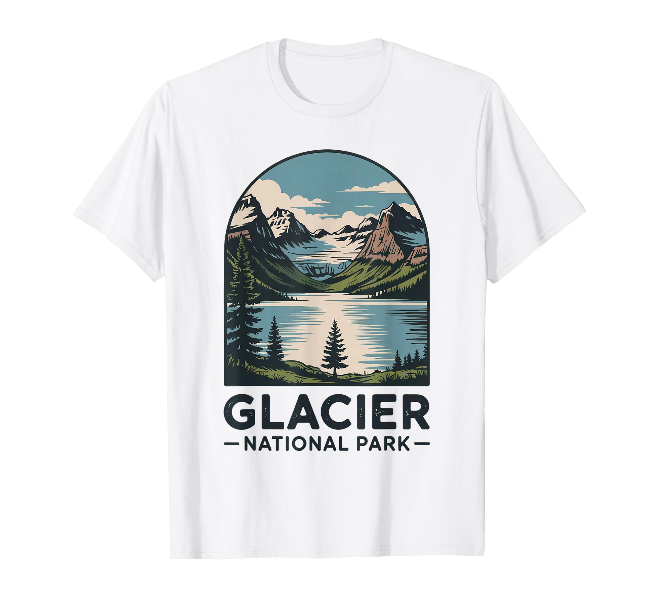 Glacier National Park Outdoor T-Shirt - Aesthetic Graphic for Adults - T-Shirt, Sweatshirt, Hoodie