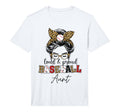 Proud And Loud Baseball Aunt Messy T-Shirt - Minimalist Print Men Women - T-Shirt, Sweatshirt, Hoodie