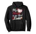 My Heart Is That Field Baseball Mom Hoodie - Novelty Apparel Men Women - T-Shirt, Sweatshirt, Hoodie