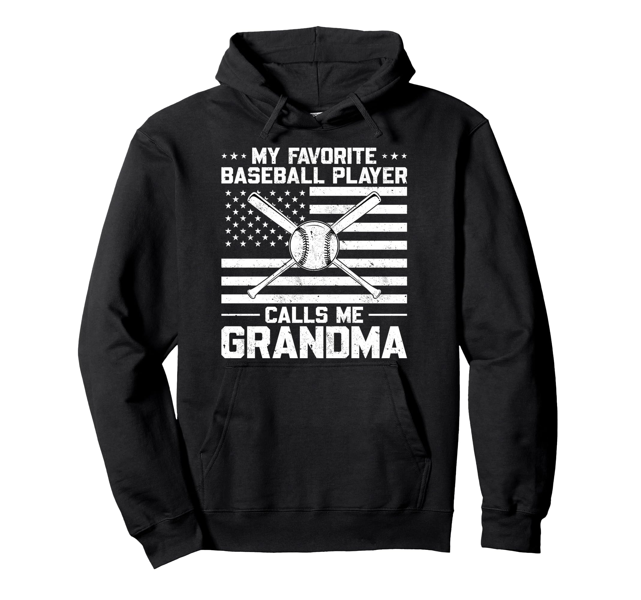 My Favorite Baseball Player Calls Me Grandma Hoodie - Trendy Graphic Unisex - T-Shirt, Sweatshirt, Hoodie