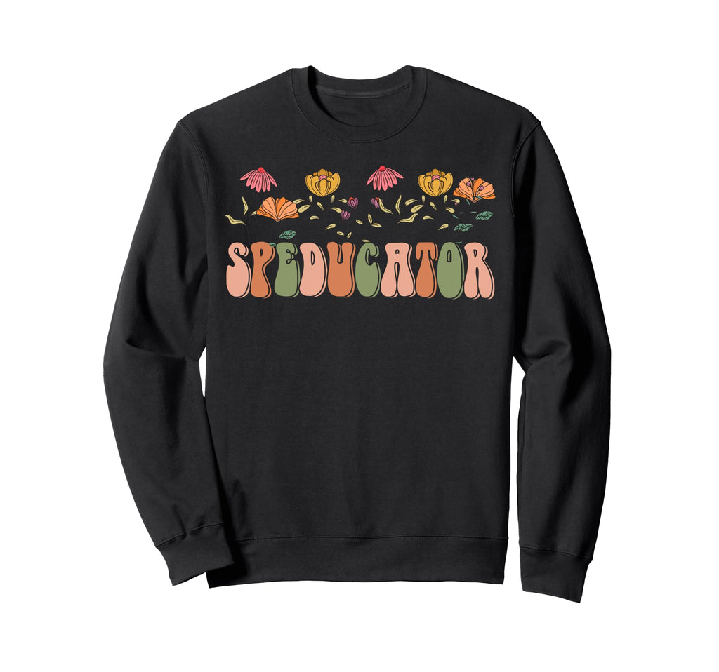 Boho Floral Speducator Gift Sweatshirt - Minimalist Print for Adults - T-Shirt, Sweatshirt, Hoodie