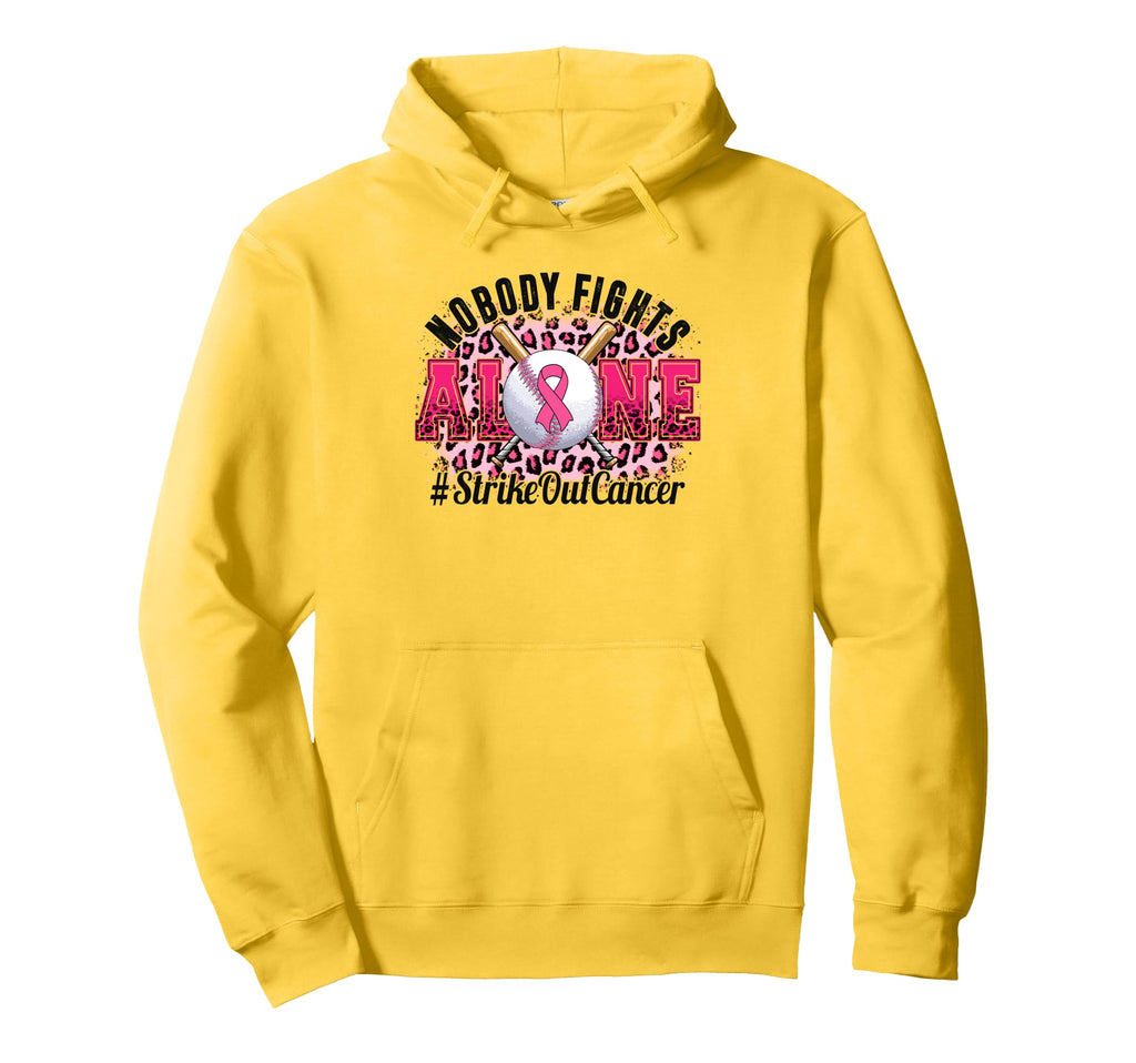 Nobody Fights Alone Strike Out Hoodie - Aesthetic Graphic for Adults - T-Shirt, Sweatshirt, Hoodie
