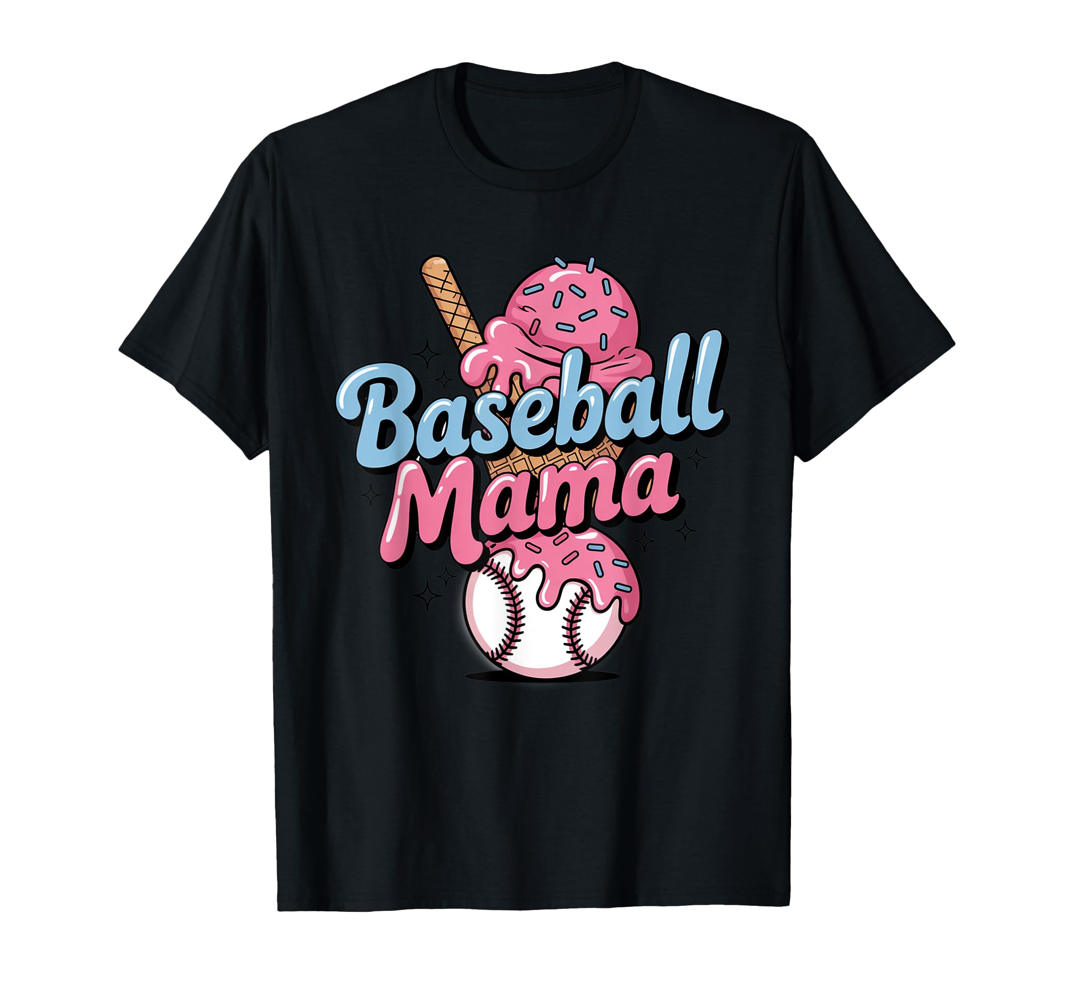 Ice Cream Drip American Baseball Mom T-Shirt - Streetwear Style Men Women - T-Shirt, Sweatshirt, Hoodie