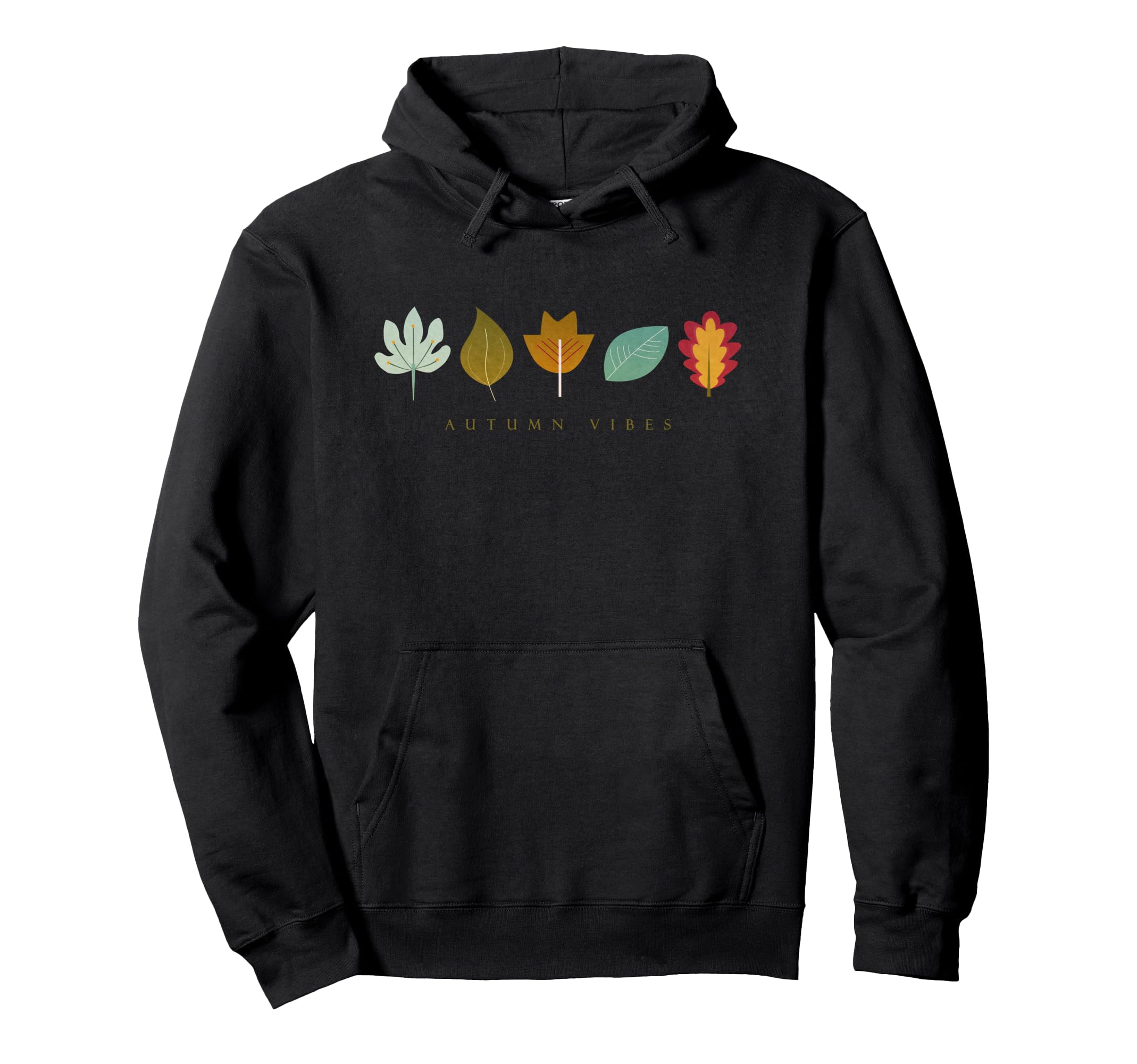 Autumn Vibes Minimalist Fall Leaves Hoodie - Trendy Graphic for Adults - T-Shirt, Sweatshirt, Hoodie