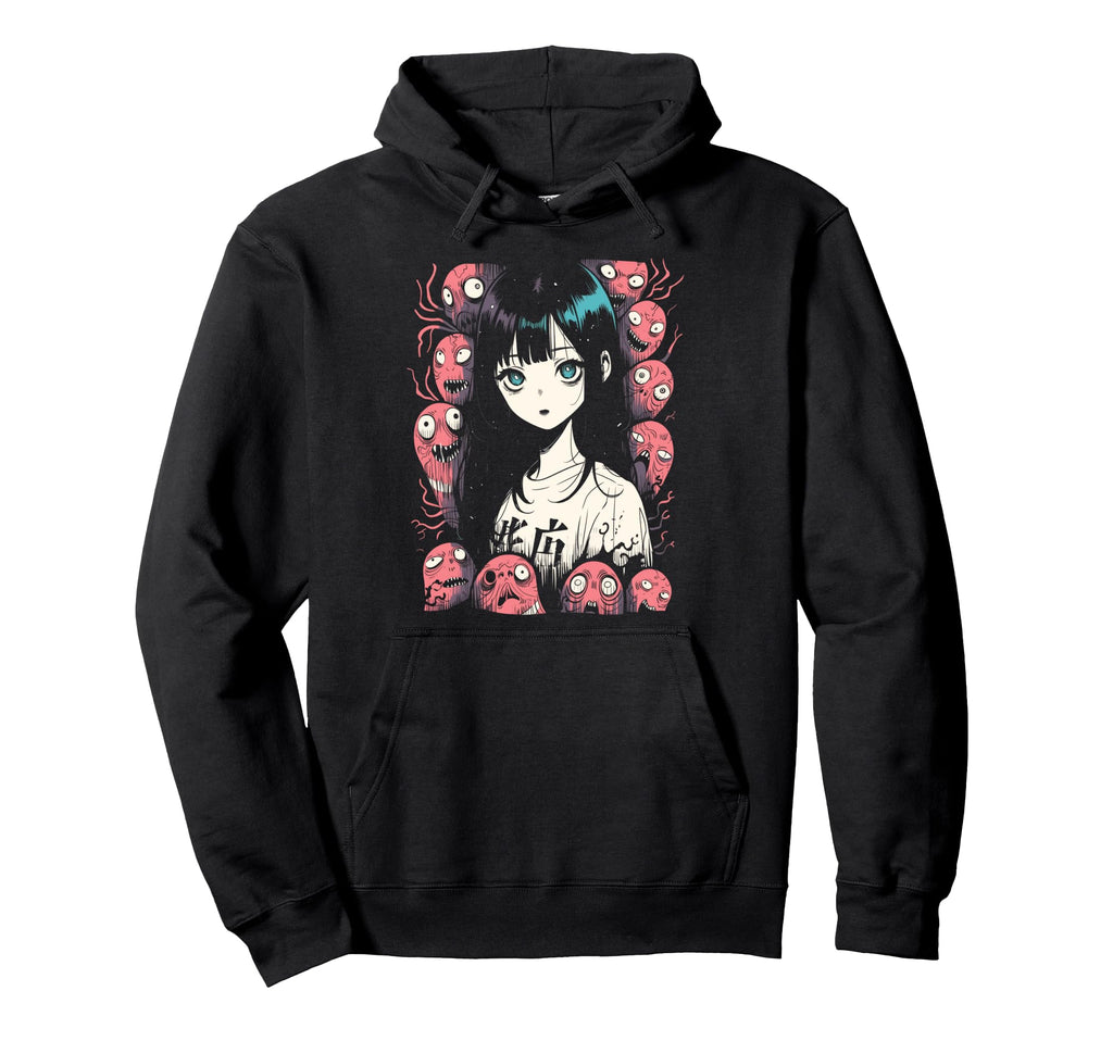 Goth Grunge Demon Anime Waifu Horror Alt Hoodie - Unique Graphic Unisex - T-Shirt, Sweatshirt, Hoodie