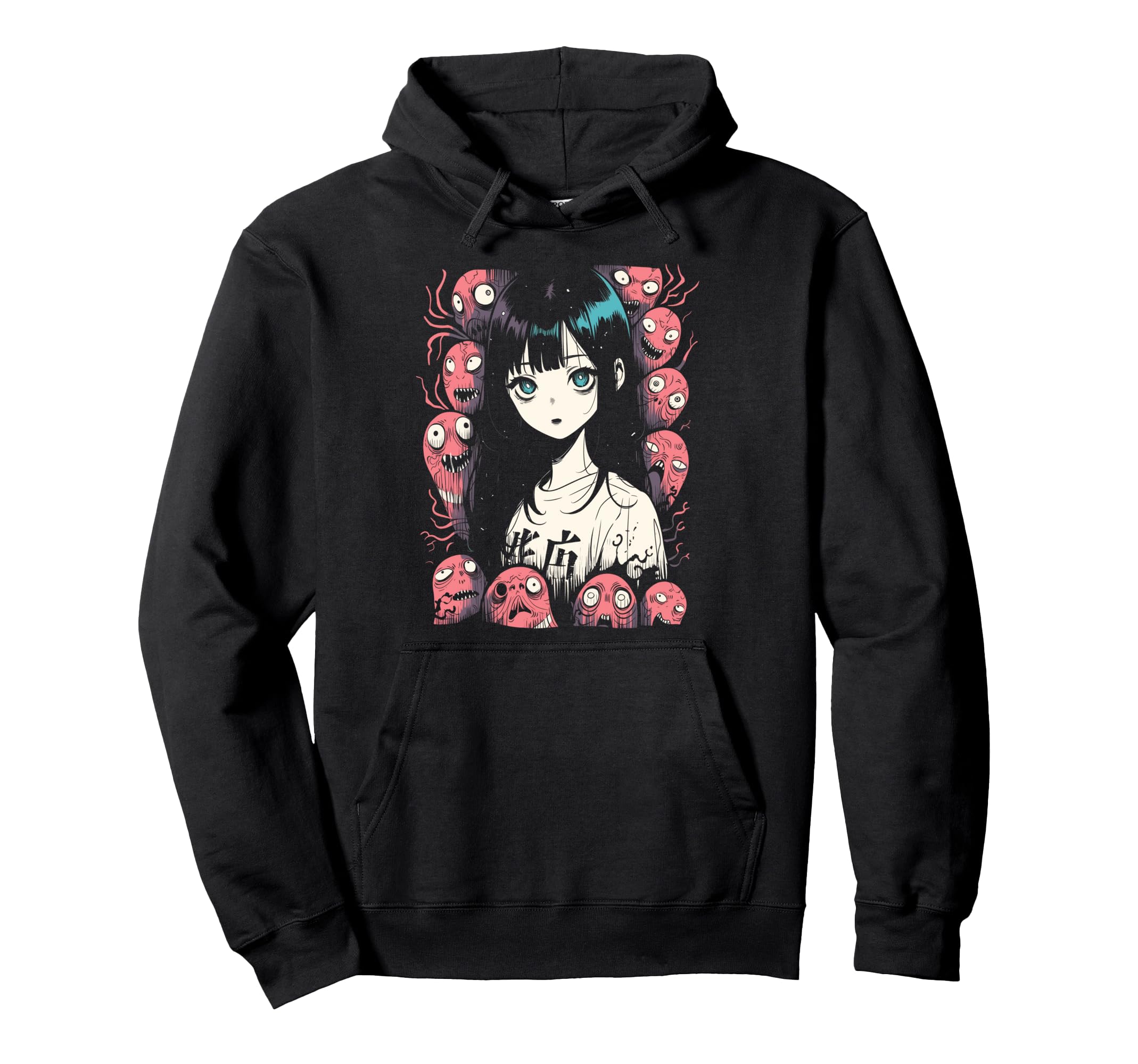 Goth Grunge Demon Anime Waifu Horror Alt Hoodie - Unique Graphic Unisex - T-Shirt, Sweatshirt, Hoodie