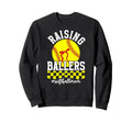 Raising Ballers Softball Mom Softball Sweatshirt - Minimalist Print Unisex - T-Shirt, Sweatshirt, Hoodie