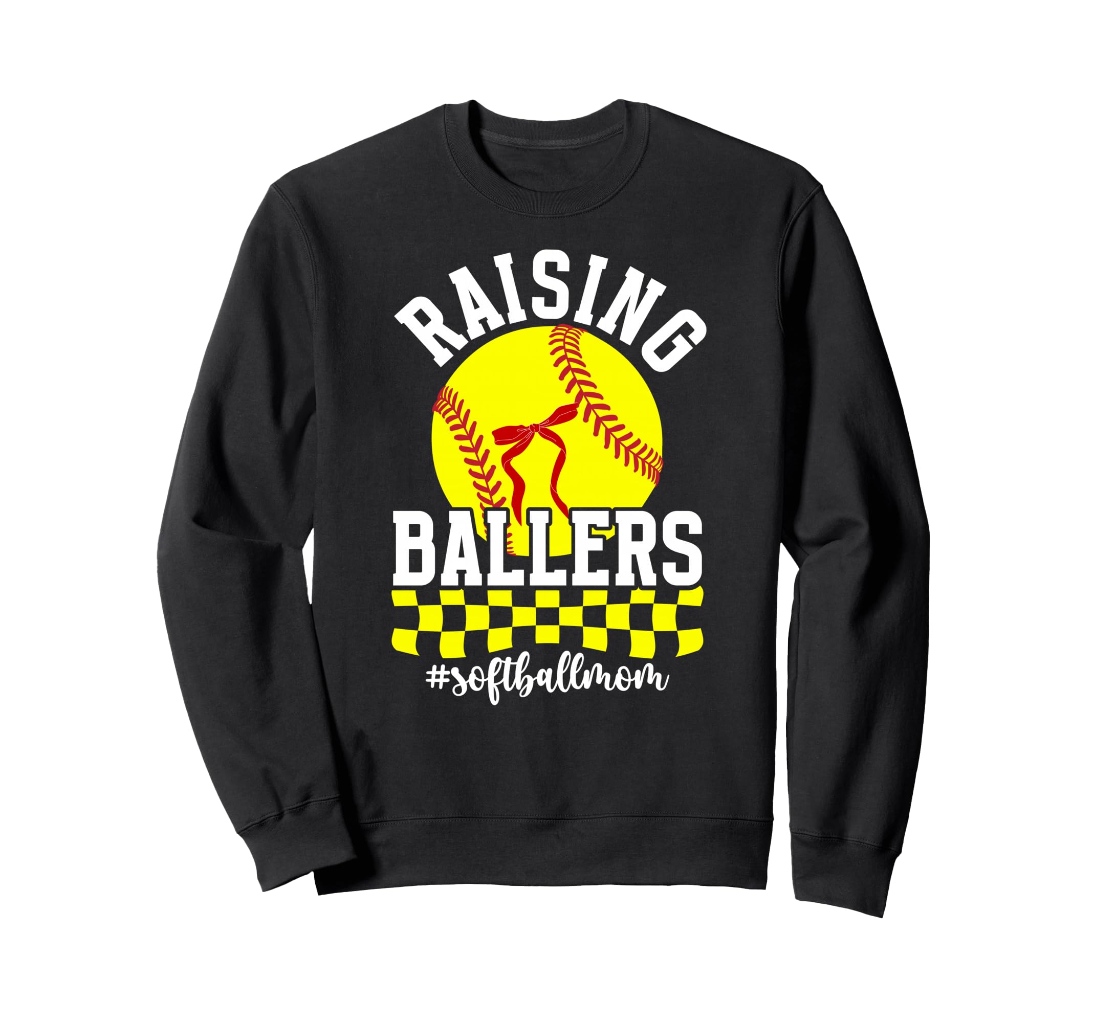 Raising Ballers Softball Mom Softball Sweatshirt - Minimalist Print Unisex - T-Shirt, Sweatshirt, Hoodie