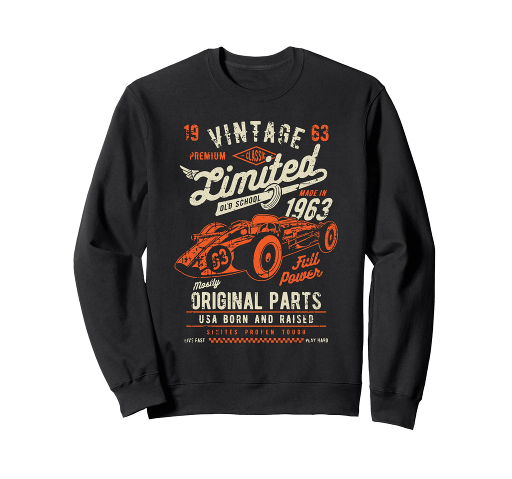 Race Car Distressed Sweatshirt - Trendy Graphic Unisex - T-Shirt, Sweatshirt, Hoodie