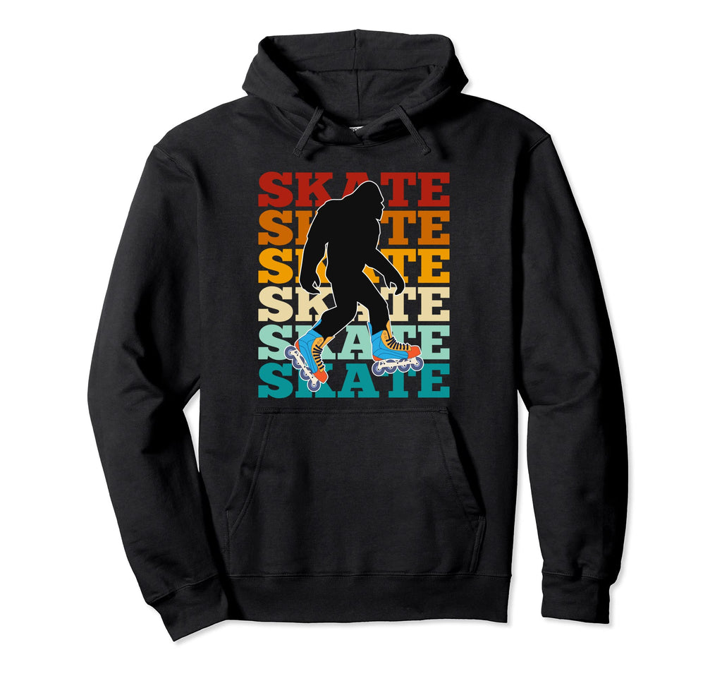 Roller Skates Bigfoot Skate Sasquatch Hoodie - Minimalist Print Men Women - T-Shirt, Sweatshirt, Hoodie