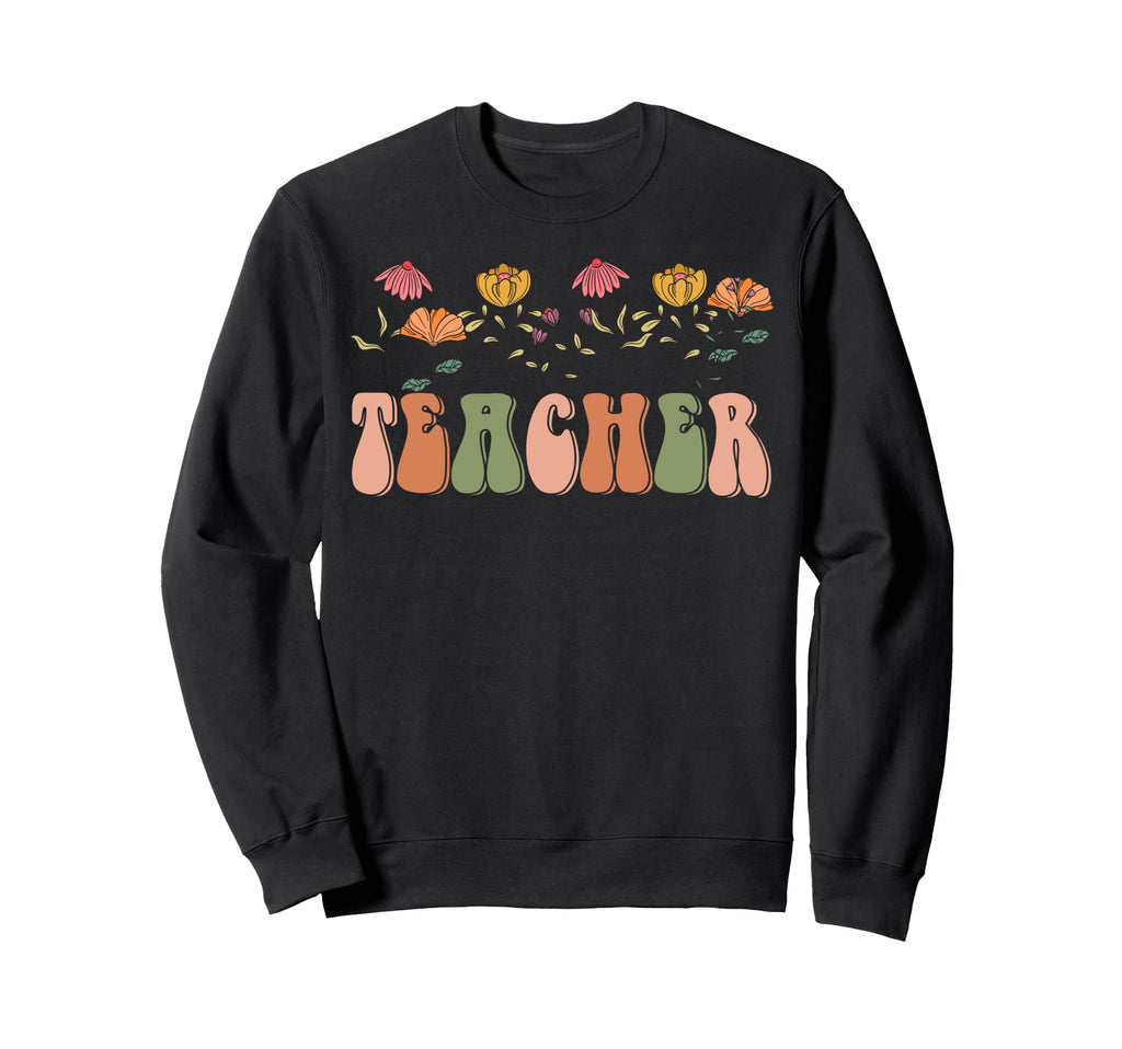 Boho Floral Teacher Gift Wildflower Sweatshirt - Trendy Graphic for Adults - T-Shirt, Sweatshirt, Hoodie