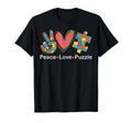 Peace Love Puzzle Funny Tile Based T-Shirt - Trendy Graphic Men Women - T-Shirt, Sweatshirt, Hoodie