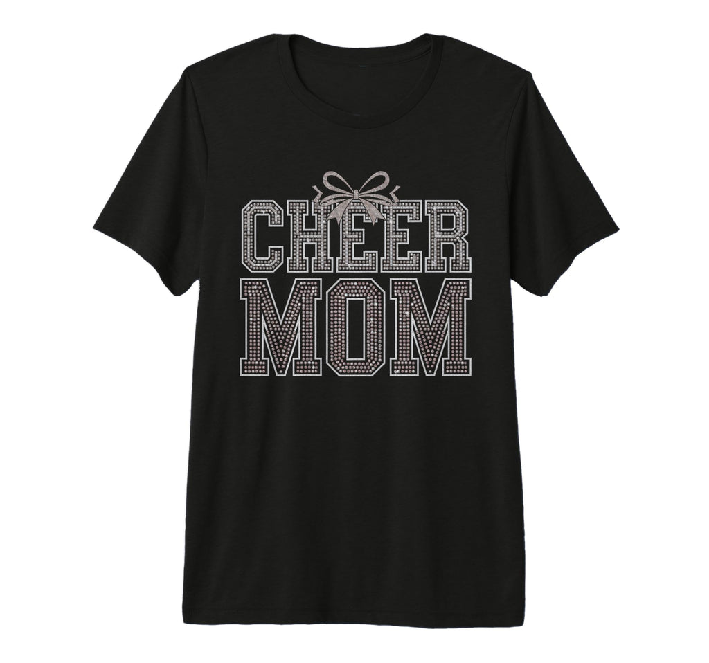 Cheer Mom Mother Bow Cheerleader T-Shirt - Custom Art Print for Adults - T-Shirt, Sweatshirt, Hoodie