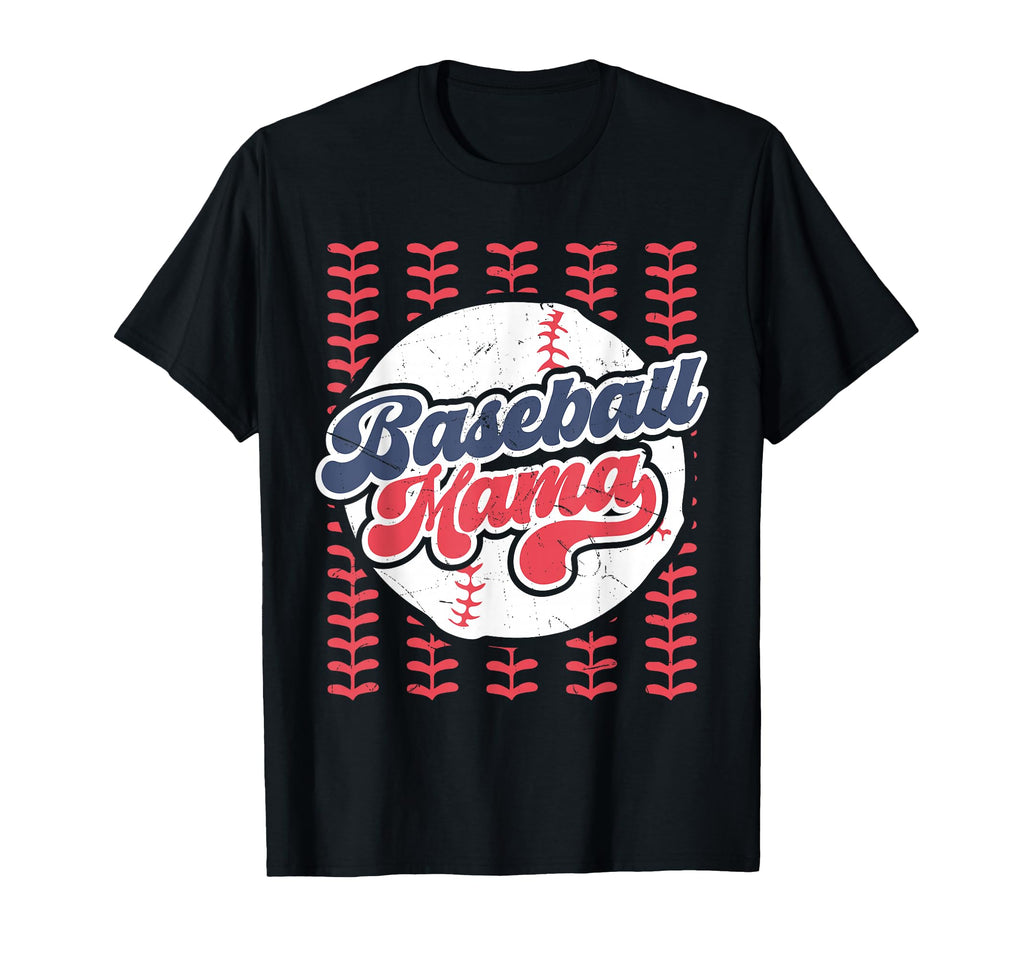 Baseball Mama Distressed Baseball T-Shirt - Casual Everyday Wear Men Women - T-Shirt, Sweatshirt, Hoodie