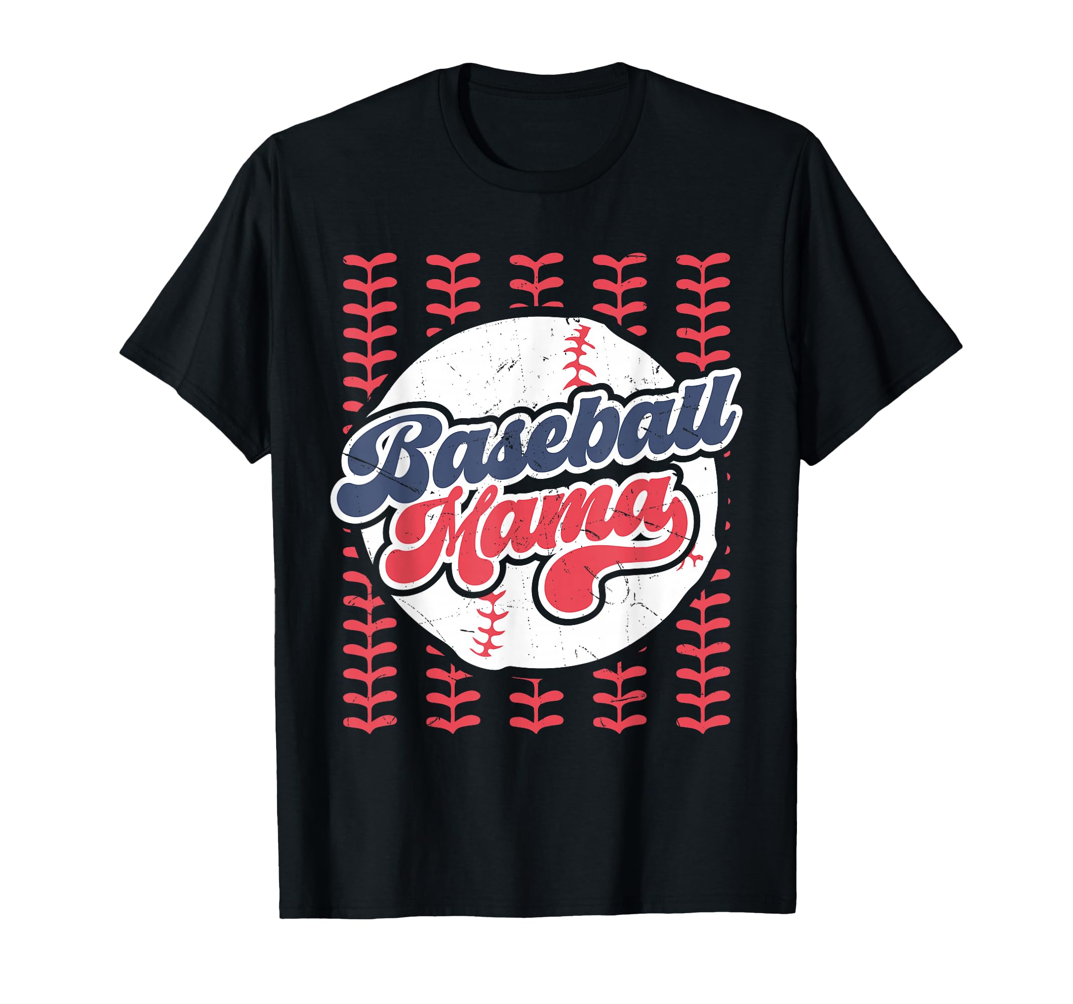 Baseball Mama Distressed Baseball T-Shirt - Casual Everyday Wear Men Women - T-Shirt, Sweatshirt, Hoodie