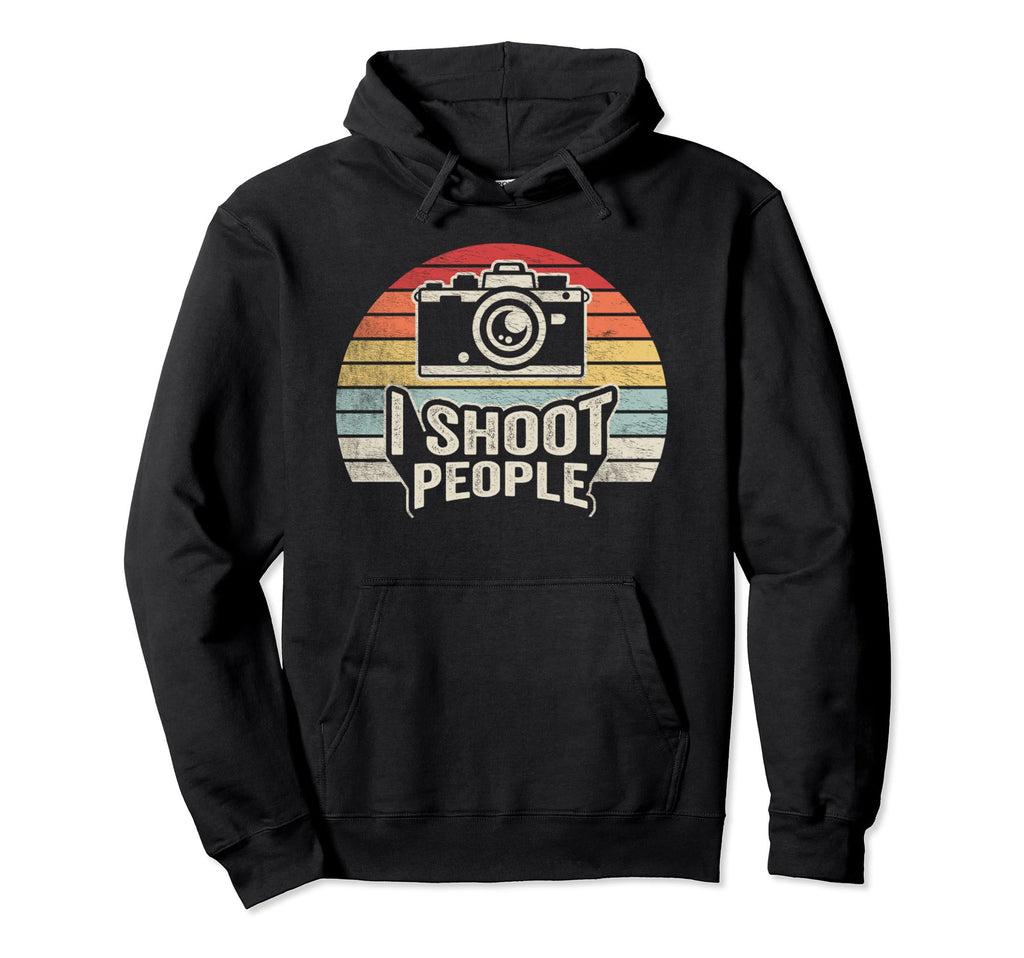 Funny Photographer Camera I Shoot Hoodie - Novelty Apparel for Adults - T-Shirt, Sweatshirt, Hoodie