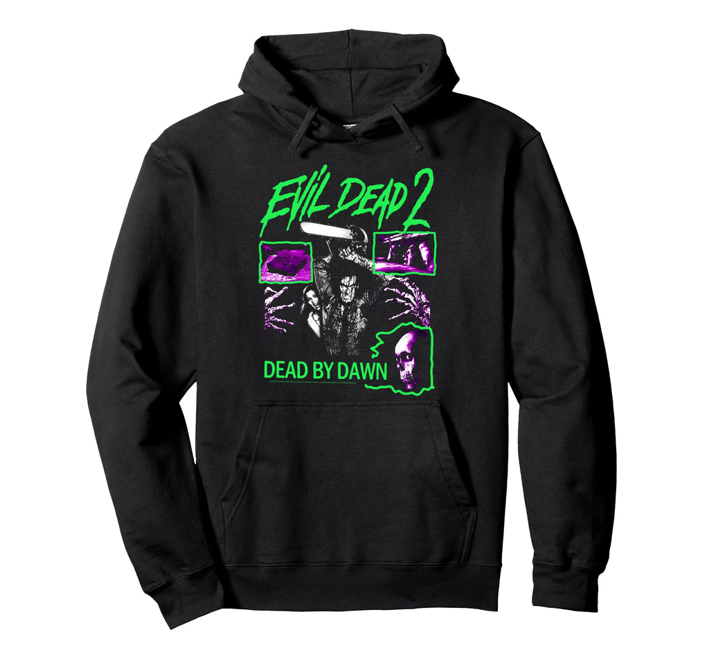 Evil Dead 2 Dead Dawn Neon Collage Hoodie - Custom Art Print for Adults - T-Shirt, Sweatshirt, Hoodie