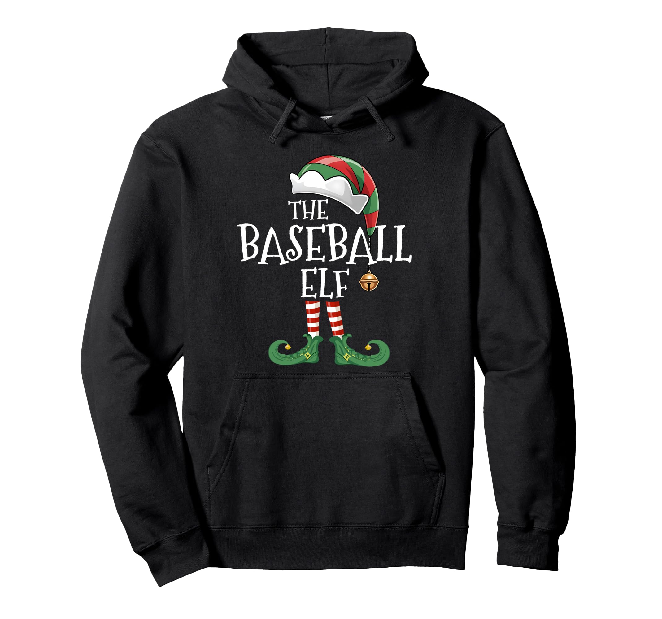 Baseball Elf Matching Family Group Hoodie - Fun Novelty Design for Adults - T-Shirt, Sweatshirt, Hoodie