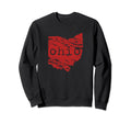 Ohio Distressed State Sweatshirt - Trendy Graphic Men Women - T-Shirt, Sweatshirt, Hoodie