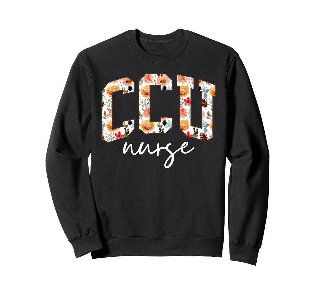 Boho Floral Coronary Care Unit Ccu Sweatshirt - Novelty Apparel Unisex - T-Shirt, Sweatshirt, Hoodie