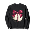 Baseball Coquette Bow Baseball Mom Sweatshirt - Unique Graphic for Adults - T-Shirt, Sweatshirt, Hoodie