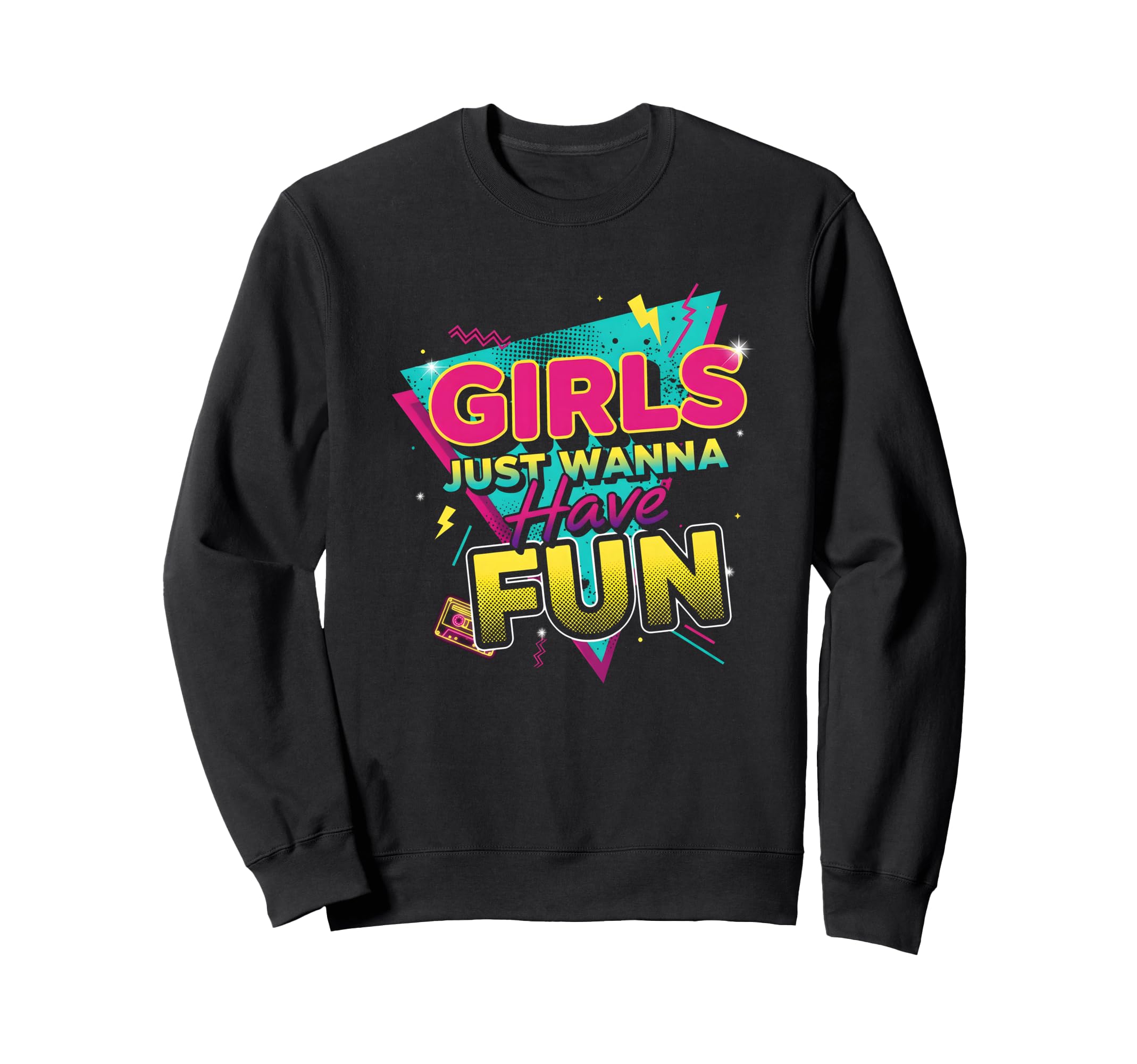 Nostalgic 80S Inspired Just Wanna Sweatshirt - Trendy Graphic Men Women - T-Shirt, Sweatshirt, Hoodie