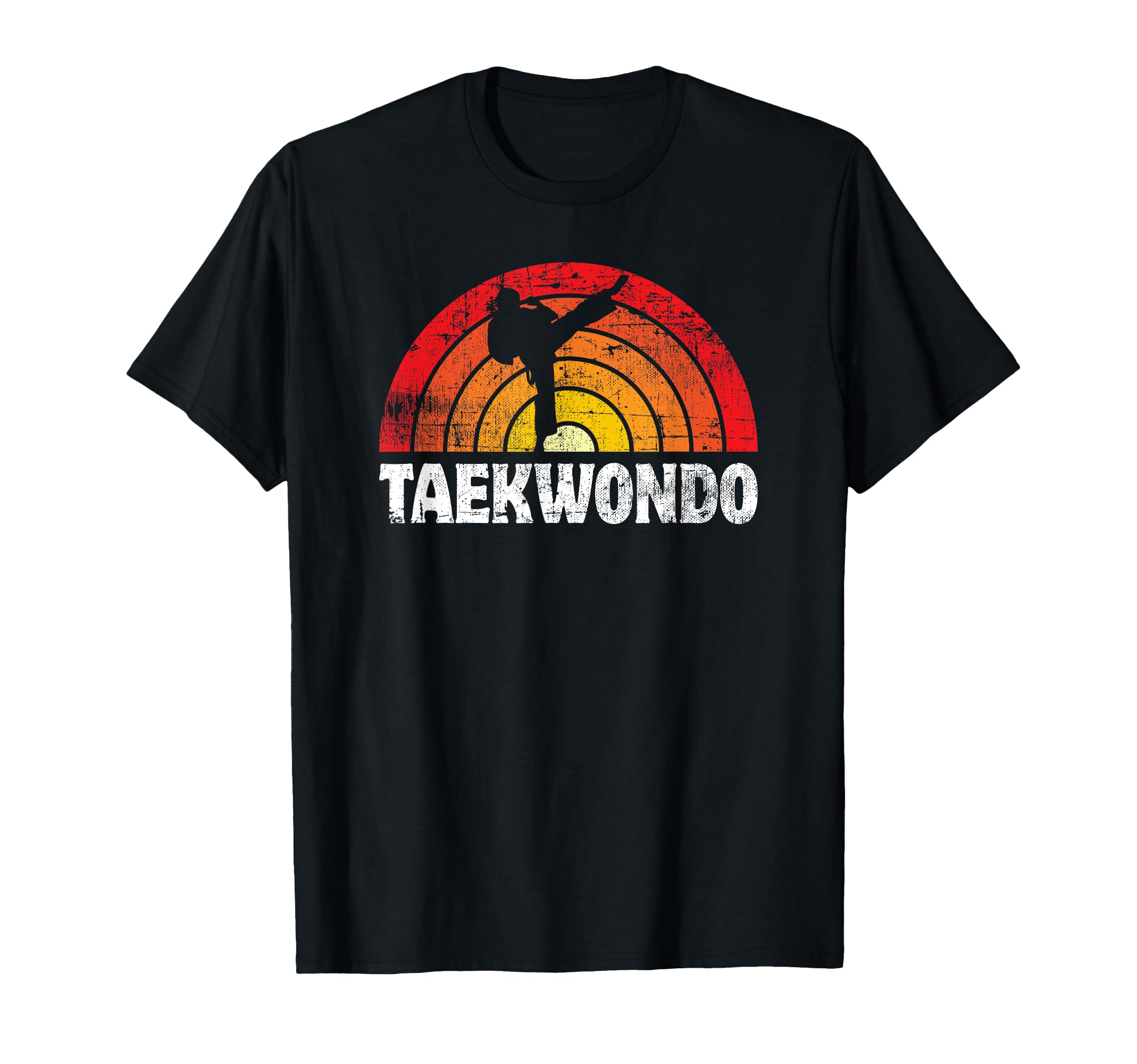 Taekwondo Distressed Kick T-Shirt - Casual Everyday Wear for Adults - T-Shirt, Sweatshirt, Hoodie
