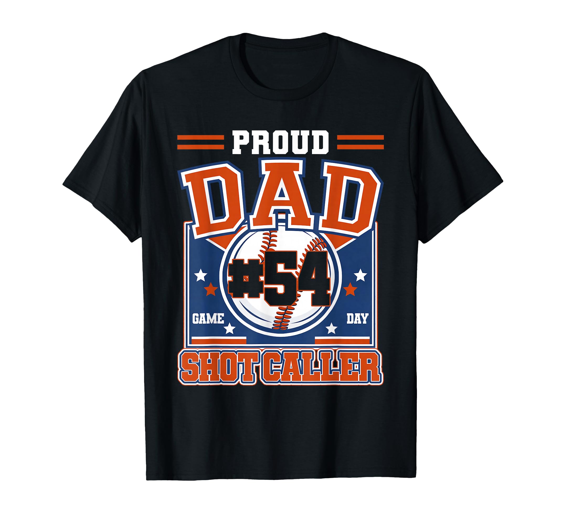 Proud Dad Baseball Player Number 54 T-Shirt - Novelty Apparel Men Women - T-Shirt, Sweatshirt, Hoodie