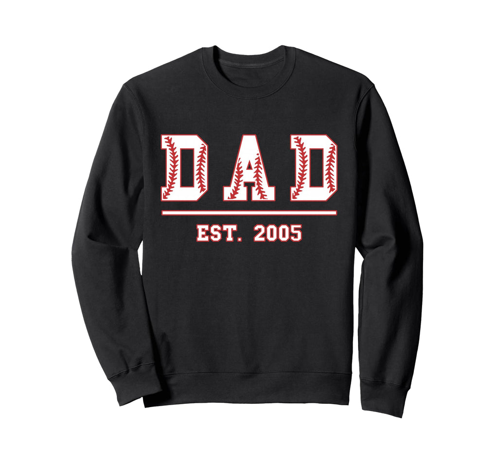 Dad Est 2005 Funny Sports Year Sweatshirt - Fun Novelty Design for Adults - T-Shirt, Sweatshirt, Hoodie