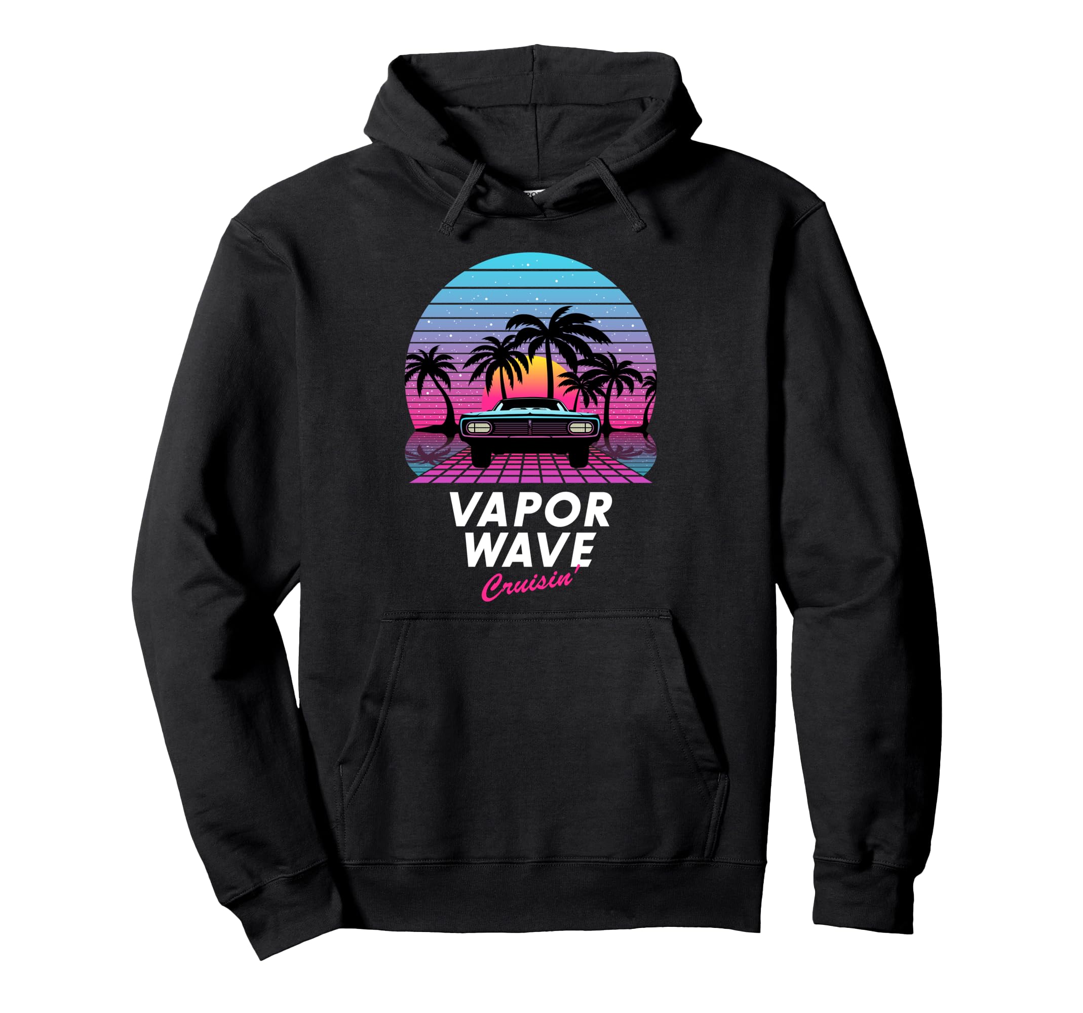 Sunset Vaporwave Cruisin Aesthetic Hoodie - Trendy Graphic Men Women - T-Shirt, Sweatshirt, Hoodie