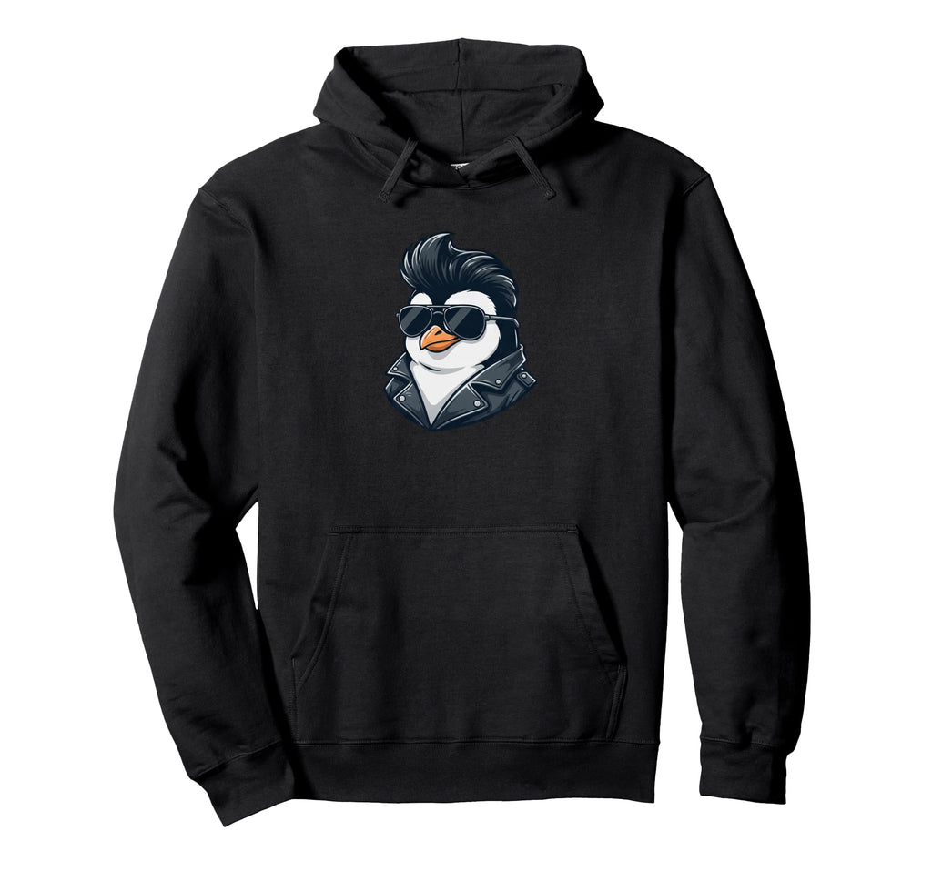 Penguin Rock Roll Sunglasses Hoodie - Casual Everyday Wear for Adults - T-Shirt, Sweatshirt, Hoodie