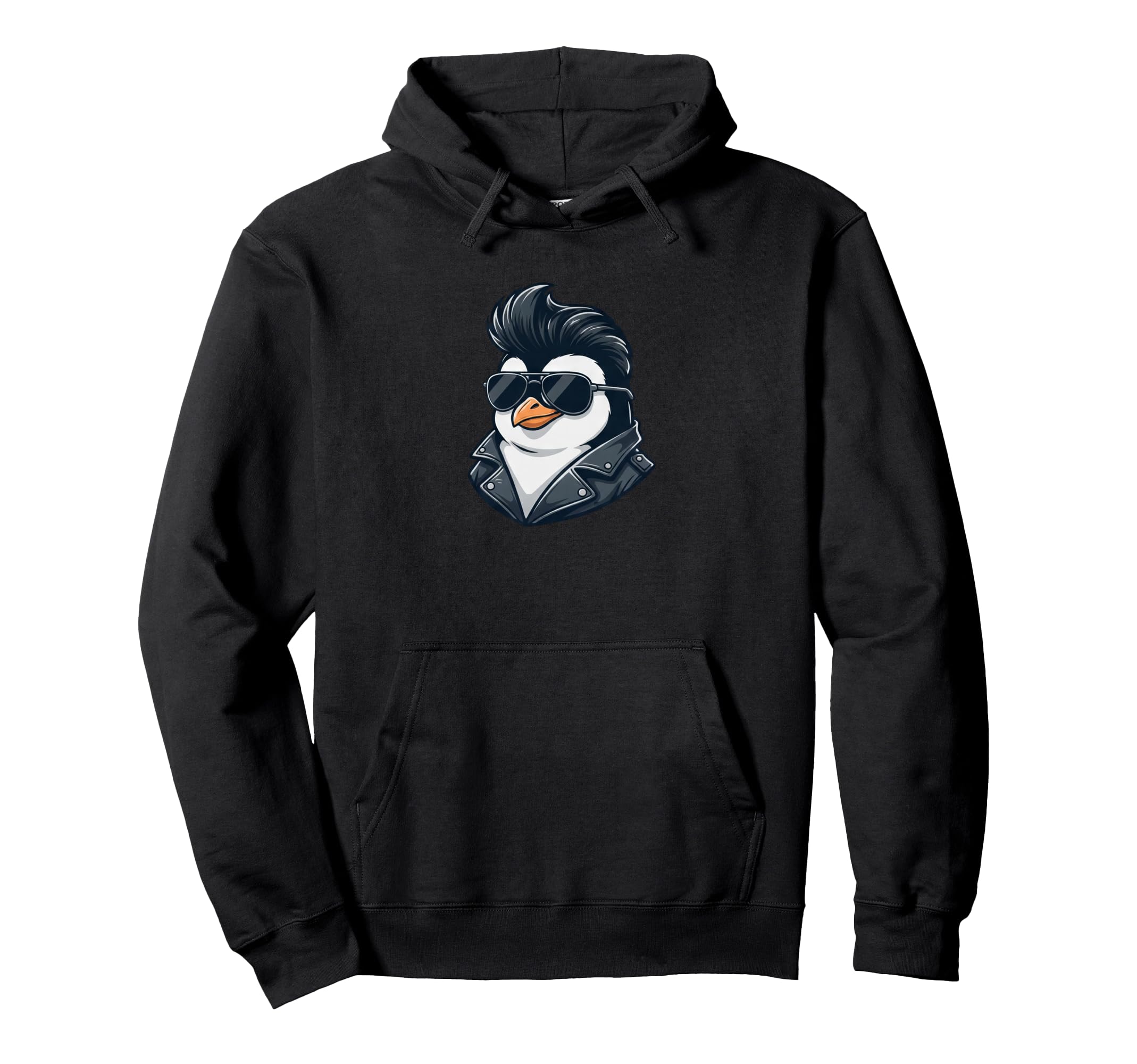 Penguin Rock Roll Sunglasses Hoodie - Casual Everyday Wear for Adults - T-Shirt, Sweatshirt, Hoodie