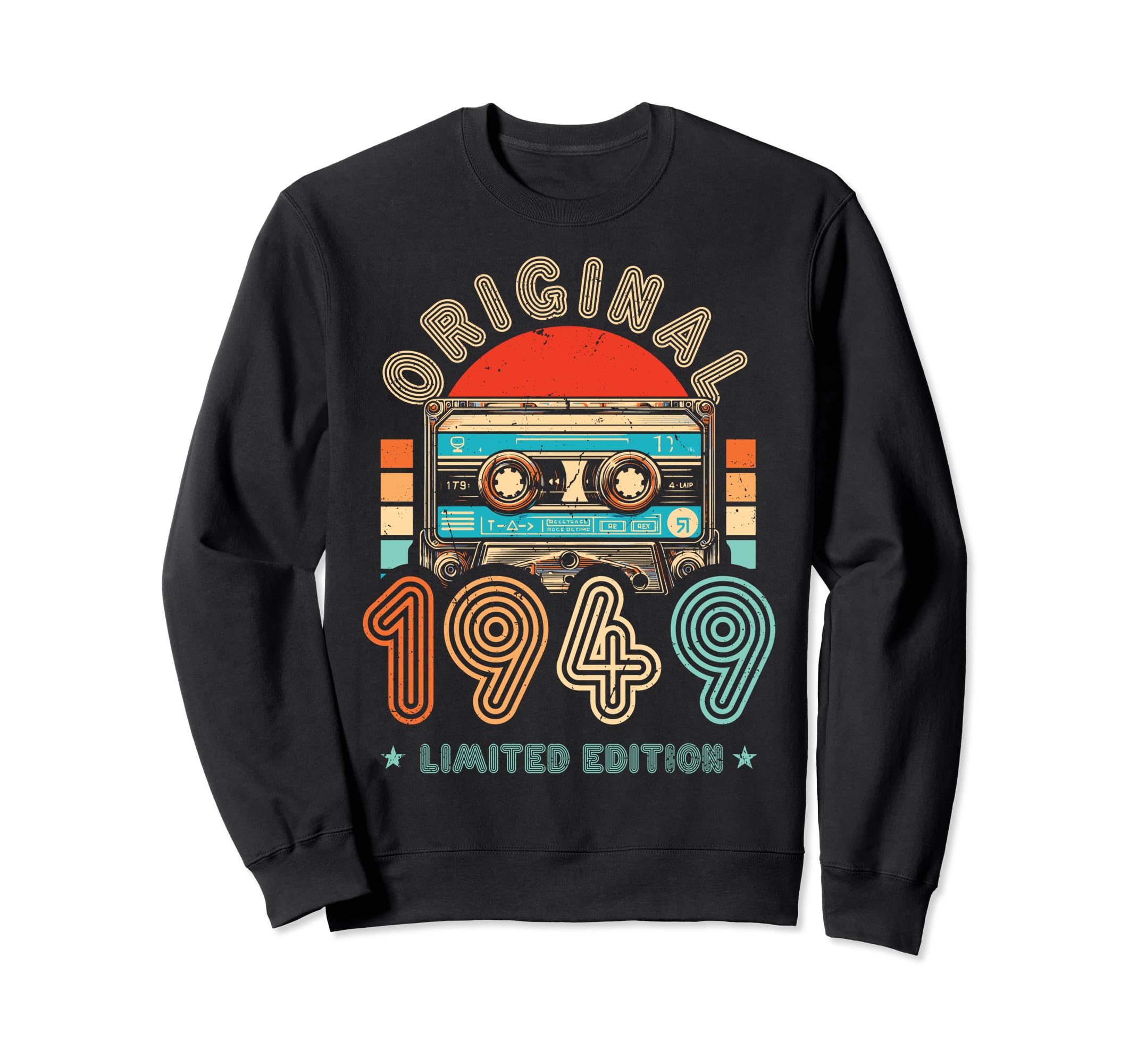 1949 Cassette Tape 75Th Birthday Sweatshirt - Trendy Graphic Unisex - T-Shirt, Sweatshirt, Hoodie